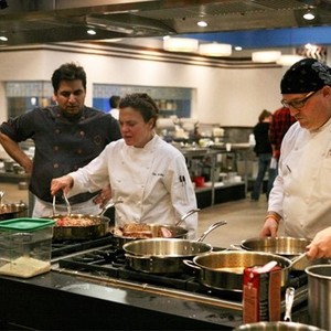 Top Chef: Masters, Suvir Saran (L), Traci Des Jardins (C), John Currence (R), 'Diners to Donors', Season 3, Ep. #3, 04/20/2011, ©BRAVO