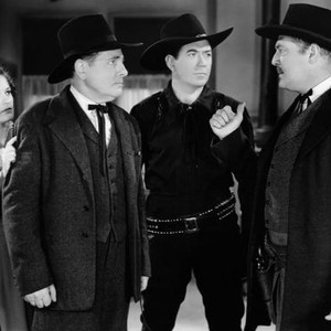 PONY POST, from left: Dorothy Short, Tom Chatterton, Johnny Mack Brown, Stanley Blystone, 1940