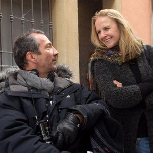 INKHEART, from left: director Iain Softley, producer Cornelia Funke, on set, 2008. ©New Line Cinema