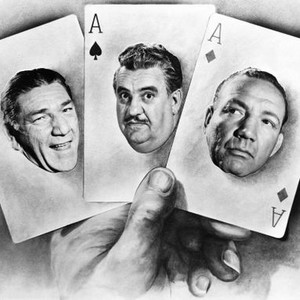 THREE OF A KIND, from left: Shemp Howard, Billy Gilbert, Maxie Rosenbloom, 1944