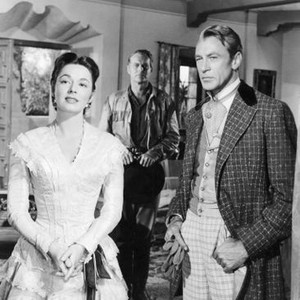DALLAS, from left: Ruth Roman, Leif Erickson, Gary Cooper, 1950