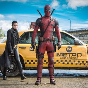DEADPOOL, from left: Brianna Hildebrand, Ryan Reynolds, as Deadpool, 2016. ph: Joe Lederer/TM & © Twentieth Century Fox Film Corporation. All rights reserved.