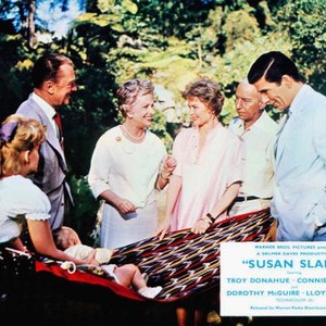 SUSAN SLADE, from left: Connie Stevens, Brian Aherne, Natalie Schafer, Dorothy McGuire, Lloyd Nolan, Bert Convy, 1961