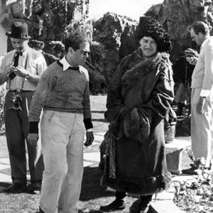 LOST HORIZON, Frank Capra, Ronald Colman on-set, 1937