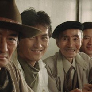 TAMPOPO, from left: Tsutomu Yamazaki, Ken Watanabe, Yoshi Kato, Kinzo Sakura, Rikiya Yasuoka, 1985. ©Janus