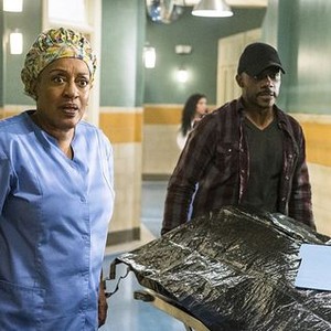 NCIS: New Orleans, CCH Pounder (L), Russell Richardson (R), 'The Insider', Season 1, Ep. #19, 04/07/2015, ©CBS