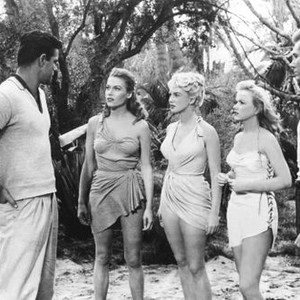 ISLAND OF LOST WOMEN, from left: Jeff Richards, June Blair, Venetia Stevenson, Diane Jergens, John Smith, 1959