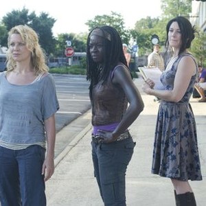 The Walking Dead, Laurie Holden (L), Danai Gurira (C), Melissa Ponzio (R), 'Walk With Me', Season 3, Ep. #3, 10/28/2012, ©AMC