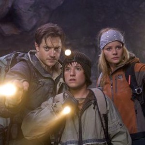 JOURNEY 3-D, (aka JOURNEY TO THE CENTER OF THE EARTH 3D), from left: Brendan Fraser, Josh Hutcherson, Anita Briem, 2008. ©New Line Cinema
