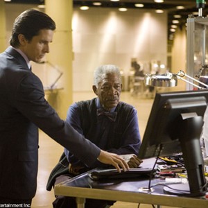 CHRISTIAN BALE stars as Bruce Wayne and MORGAN FREEMAN stars as Lucius Fox in Warner Bros. Pictures' and Legendary Pictures' action drama "The Dark Knight." photo 7