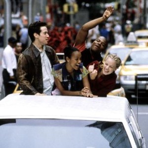 CENTER STAGE, Sascha Radetsky, Zoe Saldina, Shakiem Evans, Amanda Schull, 2000, fun in New York traffic