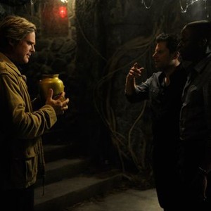 Psych, Cary Elwes (L), James Roday (C), Dulé Hill (R), 'Indiana Shawn and The Temple Of The Kinda Crappy, Rusty Old Dagger', Season 6, Ep. #10, 02/29/2012, ©USA
