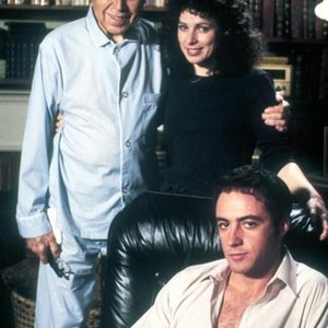 LOVE AND MONEY, standing from left: King Vidor, Susan Heldfond, Ray Sharkey (seated), 1982, © Paramount