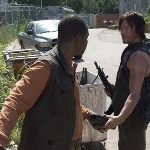 The Walking Dead, Larry Gilliard Jr. (L), Norman Reedus (R), 10/31/2010, ©AMC