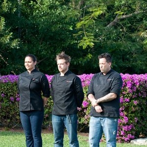 Top Chef, Antonia Lofaso (L), Richard Blais (C), Michael Isabella (R), 'Last Supper', Season 8: All-Stars, Ep. #15, 03/23/2011, ©BRAVO