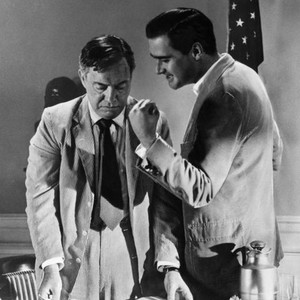 SEVEN DAYS IN MAY, Edmond O'Brien, director John Frankenheimer, on set, 1964