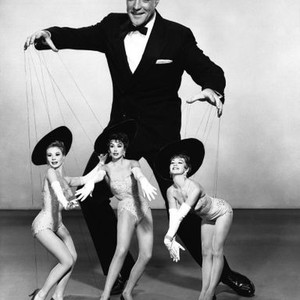 LES GIRLS, Gene Kelly (top), bottom from left: Mitzi Gaynor, Kay Kendall, Taina Elg, 1957