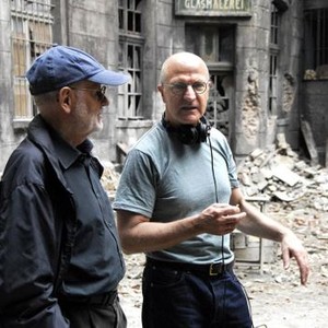 A WOMAN IN BERLIN, (aka ANONYMA - EINE FRAU IN BERLIN), director Max Farberbock (right), on set, 2008. ©Strand Releasing