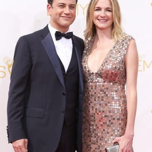 Jimmy Kimmel, Molly McNearney at arrivals for The 66th Primetime Emmy Awards 2014 EMMYS - Part 1, Nokia Theatre L.A. LIVE, Los Angeles, CA August 25, 2014. Photo By: James Atoa/Everett Collection