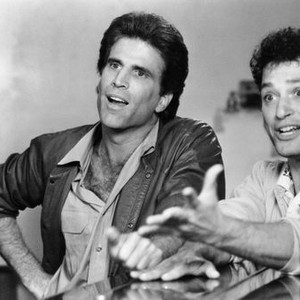 A FINE MESS, from left, Ted Danson, Howie Mandel, 1986, ©Columbia Pictures
