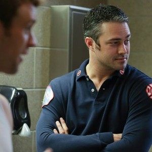 Chicago Fire, Jesse Spencer (L), Taylor Kinney (R), 'Until Your Feet Leave The Ground', Season 2, Ep. #18, 04/08/2014, ©NBC