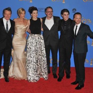 Bryan Cranston, Anna Gunn, Betsy Brandt, Vince Gilligan, RJ Mitte, Aaron Paul in the press room for 71st Golden Globes Awards - Press Room, The Beverly Hilton Hotel, Los Angeles, CA January 12, 2014. Photo By: Linda Wheeler/Everett Collection
