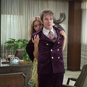 Sasha Pieterse as Japonica Fenway and Martin Short as Dr.Rudy Blatnoyd, D.D.S. in "Inherent Vice."