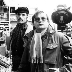 MOONLIGHTING, Jeremy Irons, director Jerzy Skolimowski on set, 1982, (c) Universal