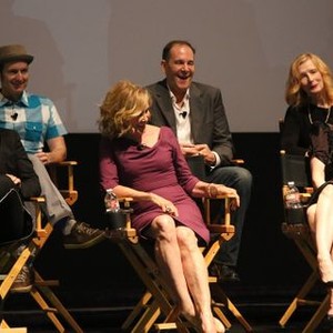 American Horror Story, from left: Ryan Murphy, Denis O'Hare, Jessica Lange, Tim Minear, Frances Conroy, Sarah Paulson, 10/05/2011, ©FX