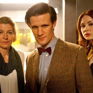 Doctor Who, Jemma Redgrave (L), Matt Smith (C), Karen Gillan (R), 'The Power of Three', Season 7, Ep. #4, 09/22/2012, ©BBCAMERICA