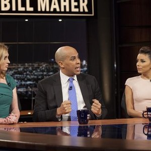 Real Time with Bill Maher, Cory Booker (L), Eva Longoria (R), 02/21/2003, ©HBO