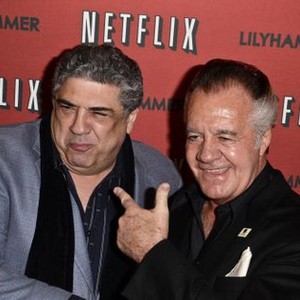 Vincent Pastore, Tony Sirico at arrivals for Netflix Series Premiere of LILYHAMMER, The Crosby Street Hotel, New York, NY February 1, 2012. Photo By: Eric Reichbaum/Everett Collection