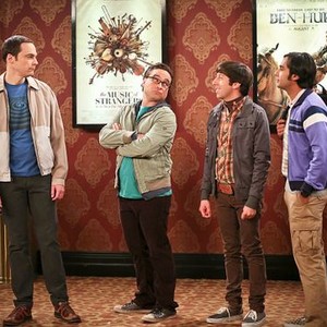 The Big Bang Theory, from left: Jim Parsons, Johnny Galecki, Simon Helberg, Kunal Nayyar, 'The Line Substitution Solution', Season 9, Ep. #23, 05/05/2016, ©KSITE