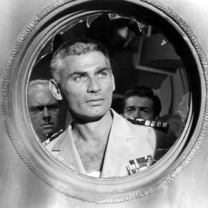 AWAY ALL BOATS, from left: Keith Andes, Jeff Chandler, George Nader, 1956