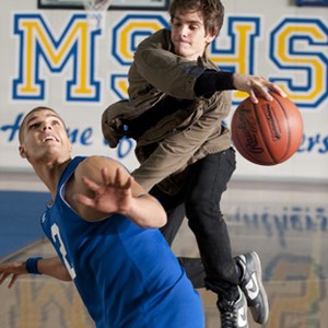 (L-R) Chris Zylka as Flash Thompson and Andrew Garfield as Peter Parker in "The Amazing Spider-Man."
