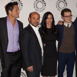 Christa Miller, Josh Hopkins, Ian Gomez, Courtney Cox, Dan Byrd, Brian Van Holt at arrivals for COUGAR TOWN Third Season Premiere Screening and Panel, Paley Center for Media, Beverly Hills, CA February 8, 2012. Photo By: Emiley Schweich/Everett Collection