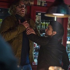 T.J. Miller as Weasel and Gina Carano as Angel Dust in "Deadpool."