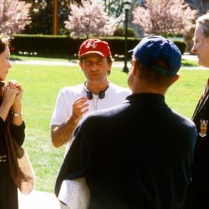 EMPEROR'S CLUB, Embeth Davidtz, director Michael Hoffman, Kevin Kline on the set, 2002, (c) Universal