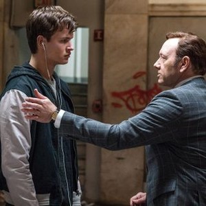 BABY DRIVER, FROM LEFT: ANSEL ELGORT, KEVIN SPACEY, 2017. PH: WILSON WEBB/© TRISTAR