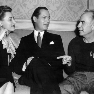 UNFINISHED BUSINESS, Irene Dunne, Robert Montgomery, director Gregory La Cava on set, 1941