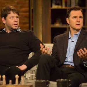 Talking Dead, David Morrissey (L), Nathan Fillion (R), Live Bait, Season 3, Ep. #6, 11/17/2013, ©AMC