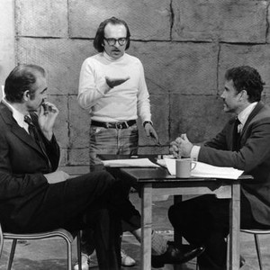 THE OFFENCE, from left, Sean Connery, director Sidney Lumet, Ian Bannen, 1973
