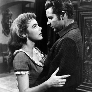 CAST A LONG SHADOW, Terry Moore, Audie Murphy, 1959.