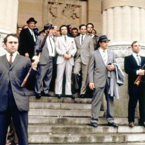 HIDE IN PLAIN SIGHT, Kenneth McMillan (between collums second left), Robert Viharo (in handcuffs), 1980, (c) MGM