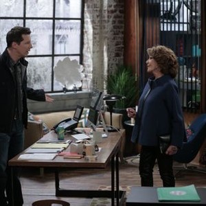 Sean Saves The World, Sean Hayes (L), Linda Lavin (C), Kenzie Dalton (R), 'I Know Why The Caged Bird Zings', Season 1, Ep. #13, 01/23/2014, ©NBC