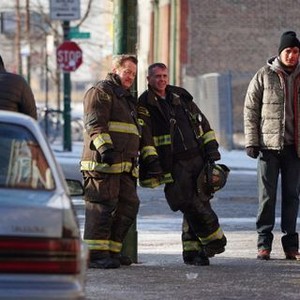Chicago Fire, Christian Stolte (L), David Eigenberg (R), 'Red Rag The Bull', Season 3, Ep. #16, 03/03/2015, ©NBC