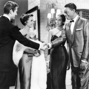 NIGHT OF THE QUARTER MOON, from left: John Drew Barrymore, Julie London, Anna Kashfi, Nat King Cole, 1959