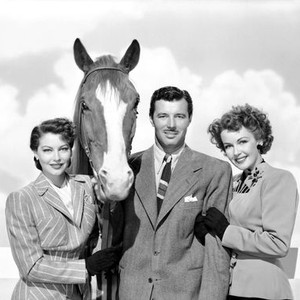 SHE WENT TO THE RACES, from left: Ava Gardner, James Craig, Frances Gifford, 1945