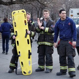 Chicago Fire, Christian Stolte (L), Jesse Spencer (C), Charlie Barnett (R), 'You Know Where To Find Me', Season 3, Ep. #20, 04/21/2015, ©NBC