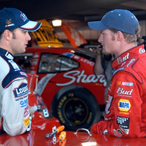 Jimmie Johnson and Dale Earnhardt Jr. share some racing tips as the crew from NASCAR 3D: The IMAX Experience capture an inside look into what it takes to be a part of this thrilling sport. photo 16